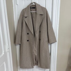 Zara Beige Overcoat